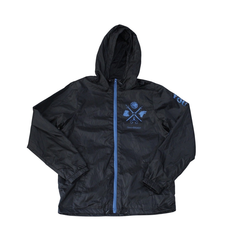 Game of Thrones Black Hooded Windbreaker XS HBO Licensed